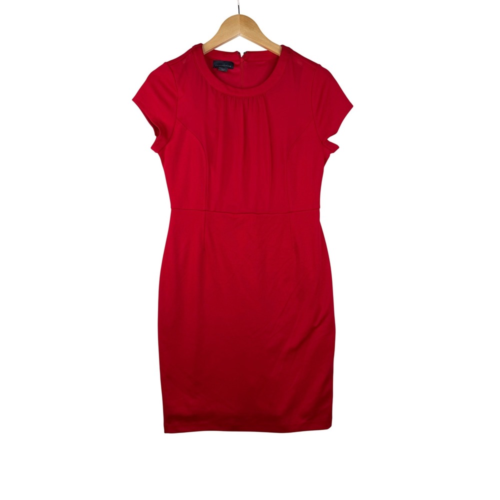 Covington Cap Sleeve Sheath Dress size Small‎ Red
